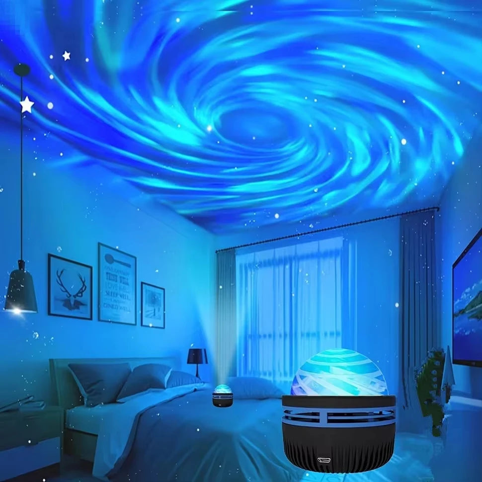 Led galáxia projetor luz colorida galáxia céu projetor quarto luz da noite decoração do quarto das crianças decoração de festa de natal