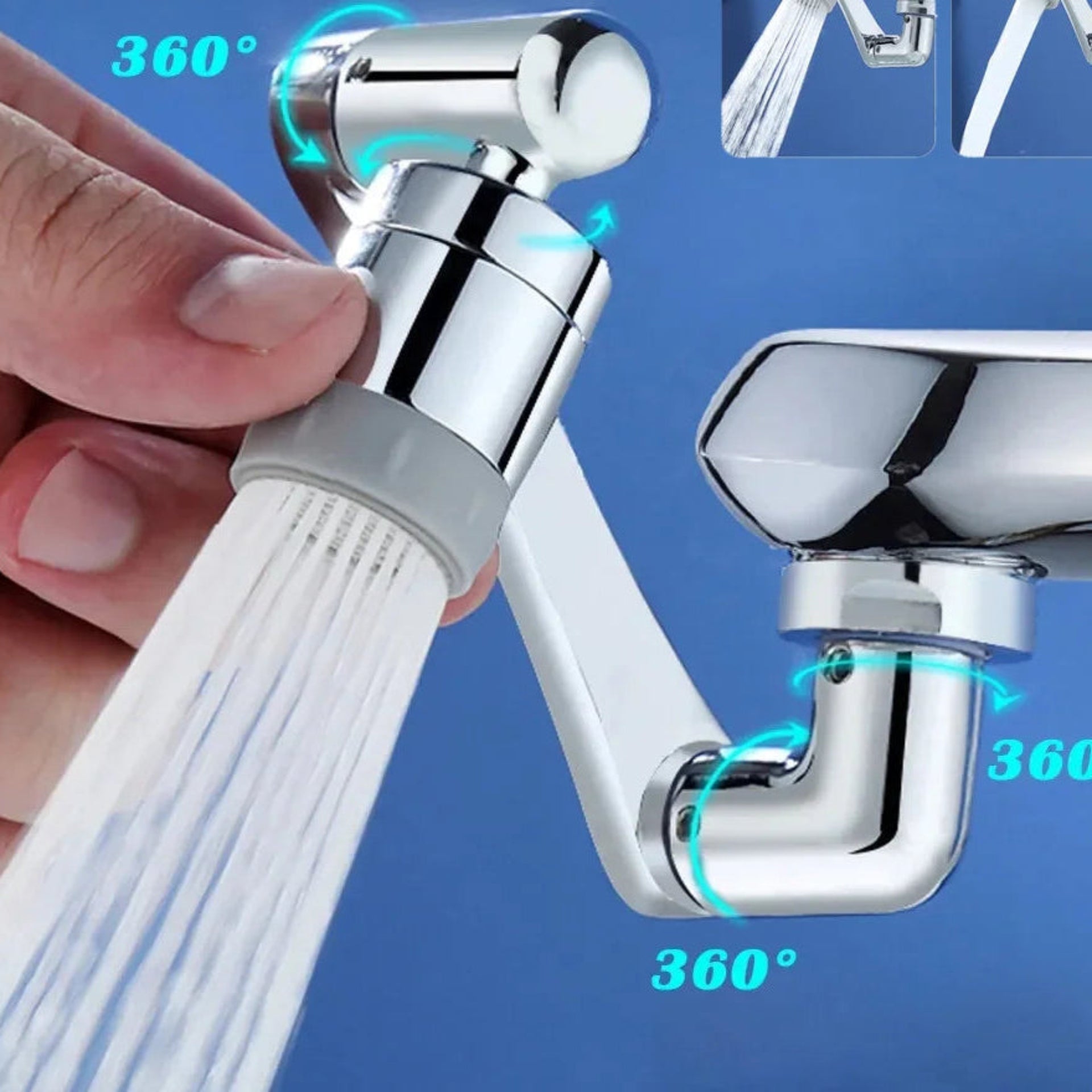 Extensor de Torneira 1080° – Pare de Molhar Sua Pia em Segundos