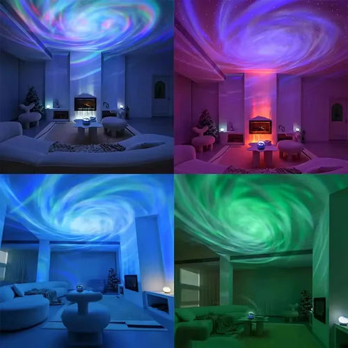 Led galáxia projetor luz colorida galáxia céu projetor quarto luz da noite decoração do quarto das crianças decoração de festa de natal