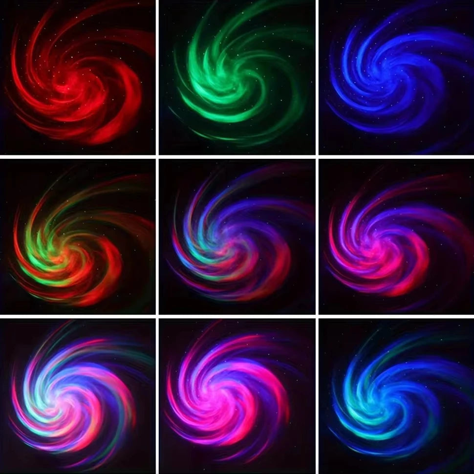 Led galáxia projetor luz colorida galáxia céu projetor quarto luz da noite decoração do quarto das crianças decoração de festa de natal